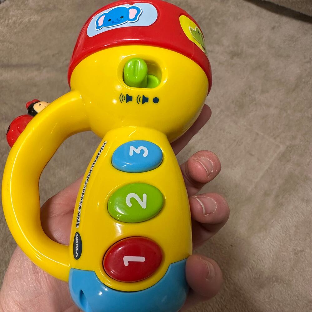 VTech Spin & Learn Color Flashlight Baby Toy Lights & Sounds Tested Works - Picture 2 of 8